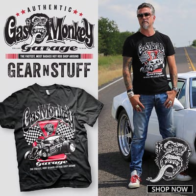Gas Monkey Garage T-shirt Badass vanrs, verschillende kleuren beschikbaar