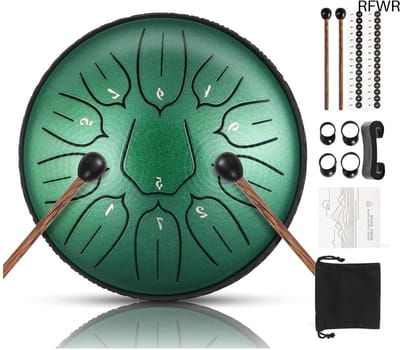 RFWR® Metalen Tongdrum 15 cm - 11 Noten D-majeur - Ideaal voor Beginners en Meditatie