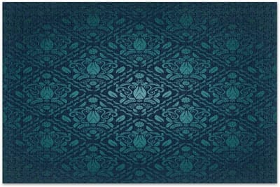 Legpuzzels Volwassenen - Puzzel Spel - Ontspanning Thuis - Unieke Vorm Stukjes - 1000 Stuks - Blauw Patroon