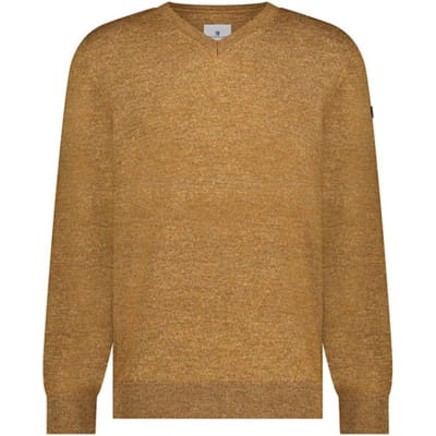 State Of Art Trui V-Hals Oranje Melange - Maat M - Heren - Pullover