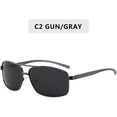 Gepolariseerde Zonnebril Aluminium Magnesium Zonnebril Rijbril Rechthoekige Glazen Voor Mannen Oculos Masculino Polarized