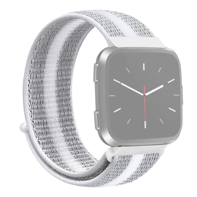 Nylon bandje - geschikt voor Fitbit Versa / Versa 2 - wit