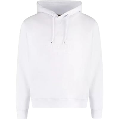 Dsquared2 Monotone Maple Leaf Logo White Hoodie