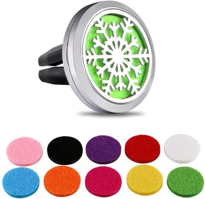 Aromatherapie Olie Diffuser voor Auto, Kantoor en Kamer met 10 Navullingen - Natuurlijke Luchtverfrisser en Magnetische Combinatie