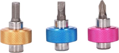 Mini Schroevendraaierset - Korte Schroevendraaiers - Reparatie in Krappe Ruimtes - Antislip Gekarteld Handvat - 3 Delig - Niet Gespecificeerd