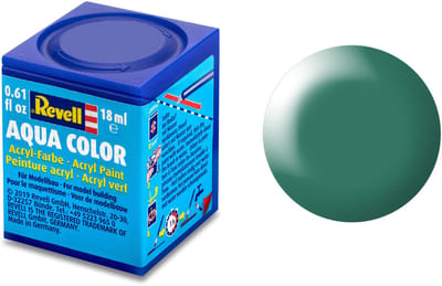 Revell Hobbyverf Acrylverf - Aqua #365 Patina Green - Satin - RAL6000 - Acryl - Verf potje - 18 ml