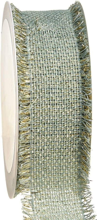 Sierlint franje sierlint lichtgroen goud B40mm L15m
