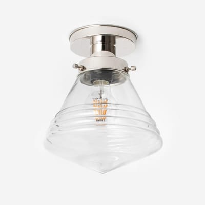 Plafonnière Luxe School Small Helder 20's Nikkel - Art Deco Trade