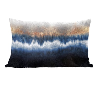 Sierkussens - Kussentjes Woonkamer - 60x40 cm - Abstract - Goud - Luxe - Blauw