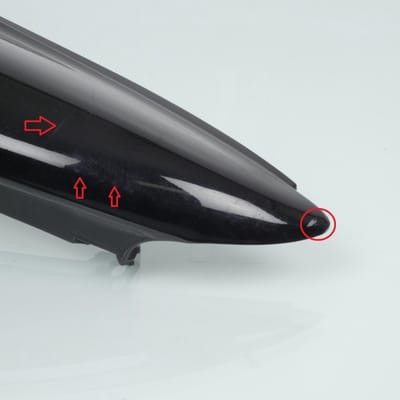 achterklep links voor scooter yamaha 250 majesty na 2000 glanzend zwart/ 5gm-21711-01-0l nieuw