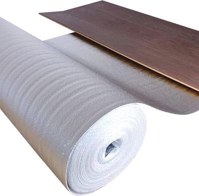 Impact Geluidsisolatie Rol voor Houten Vloeren - 25 m² PE-Schuim met Aluminium Dampscherm - 2 mm Dikte - Perfect voor Laminaat en Parketvloer