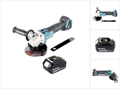 Makita DGA 506 G1 accu haakse slijper 18 V 125 mm borstelloos + 1x oplaadbare accu 6.0 Ah - zonder lader