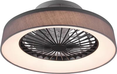 REALITY FARSUND - Plafondventilator - Grijs - incl. 1x LED 26.8W - Drie snelheidsniveaus - Geïntegreerde dimmer - Aanpasbare lichtkleur - Traploos dimmbaar - Afstandsbediening