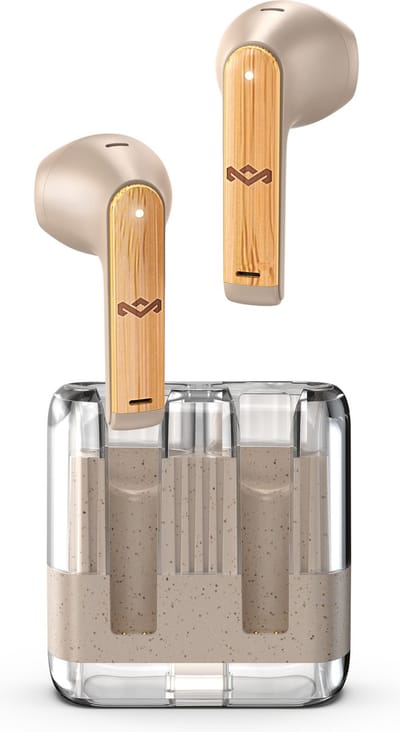House of Marley Zion Draadloze Oordopjes - Oortjes Draadloos - Bluetooth - Met Oplaadcase - 16 uur Batterijduur - Duurzaam en Lichtgewicht Ontwerp - USB C - Cream