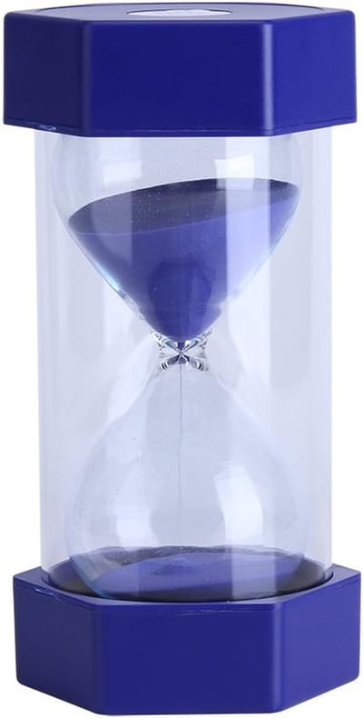 Zandloper Glazen Uurwerk 60 minuten Blauw