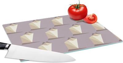Glazen Snijplank - 28x20 - Origami - Kat - Patronen - Snijplanken Glas