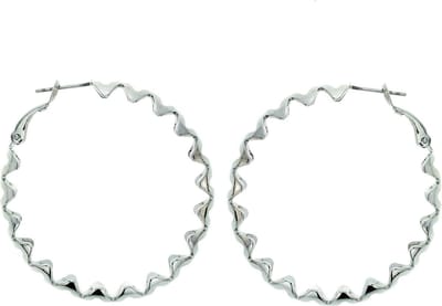 Behave - Oorringen zilverkleur 4 cm - Nikkelvrij