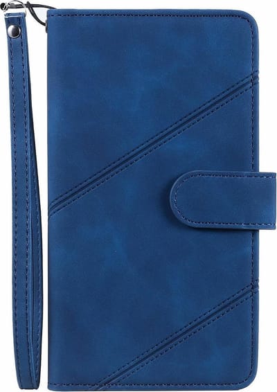 Hoesje geschikt voor iPhone 7 - Bookcase - Koord - Pasjeshouder - Portemonnee - Kunstleer - Blauw