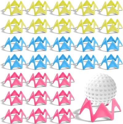 30 Stuks Golf Tees voor Simulator en Driving Range - Multicolor Plastic Tees, Ideaal voor Binnen en Buiten, Perfect voor Golfmat en Wintergras