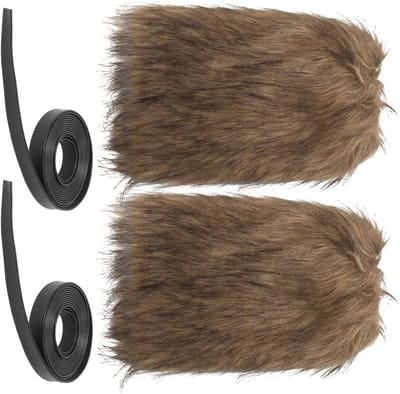 Vikingkostuum accessoires met kunstbont beenwarmers en elastische banden voor Halloween en cosplay voor dames en heren