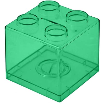 Tirelire Transparente Visible Facile à Utiliser Design Blocs de Construction pour Enfants Boîte d'Économie d'Argent Tirelire Décor de Chambre d'Enfant pour Cadeaux green