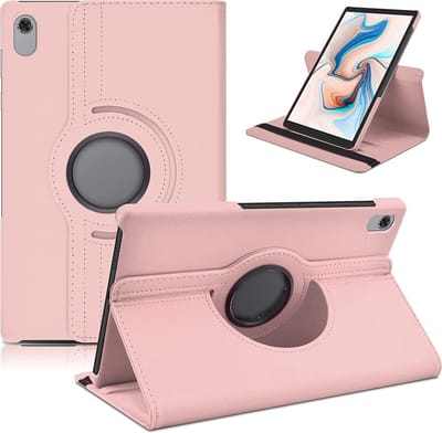 Nokia T20 hoes boek case - 360° draaibare Hoes Kunstleer Licht Rose - Nokia T20 Hoesje - Nokia T20 Case