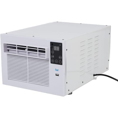 Draagbare Airconditioner Aluminiumlegering Gecomprimeerde Mini Luchtkoeler met Afstandsbediening voor Kamer Tent RV Camping US Stekker gray