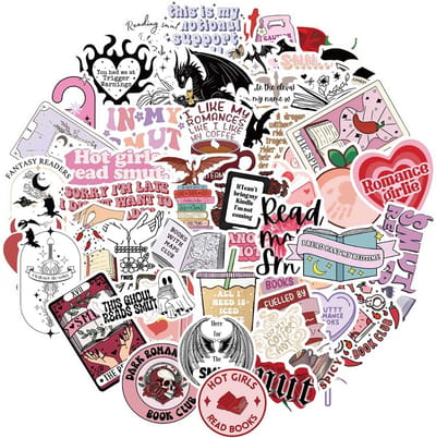 Dailygoods- Boekenstickers 52 Stuks - Waterdichte Anime Stickers - Kawaii Leesstickers - Decoratie voor Laptop/Dagboek - Schattige Stickers voor Meisjes - Decoratiestickers