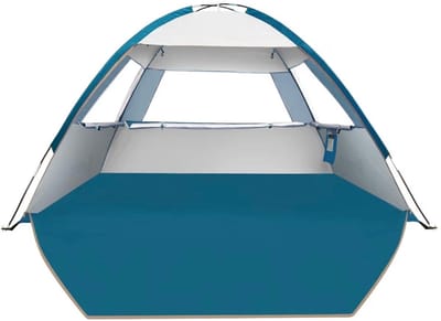 BIXc® - Strandtent voor 3-4 personen - Familie Strandschaduwtent - Lichtgewicht - Gemakkelijk op te zetten en mee te nemen zonnetent voor Strand - Kamperen - Vissen - Buiten