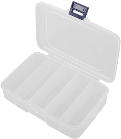 Dailygoods- Opbergdoos Robuuste Constructie - Opbergdoos met Vakken - Gereedschapskist - Onderdelen-Organizer - Transparante Organizer - Multifunctioneel voor Kleine Gereedschappen