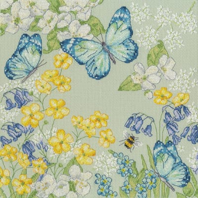 Bothy Threads borduurpakket aquamarine meadow XKTB14 telpatroon
