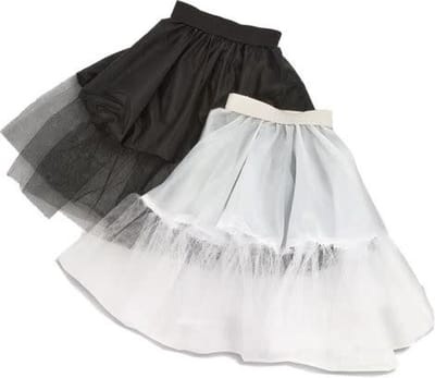 Zwarte petticoat 55cm