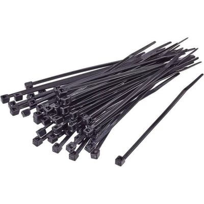 TRU COMPONENTS TC-BT-230-12.4-UVB Kabelbinder 230 mm 12.4 mm Zwart UV-bestendig 100 stuk(s)
