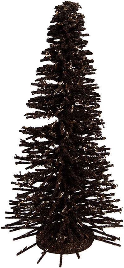 Clayre & Eef Kerstdecoratie Beeld Kerstboom Ø 17x30 cm Bruin Hout