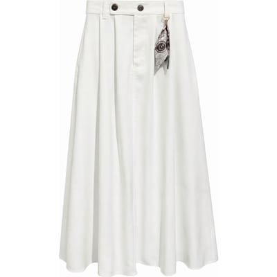 Hoge Taille A-Lijn Midi Rok met Accessoires