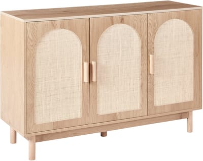 COSTELLO - Dressoir met 3 deuren - Lichtbruin - Vezelplaat