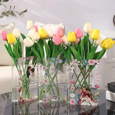 Boekvormige Vaasje voor Bloemen - Uniek en Stijlvol Decor voor Woonkamer, Boekenplank, Slaapkamer en Kantoor