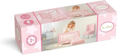 La Nina - Reisbed Carlota (53 x 32 x 32 cm), poppen, roze, 53 x 32 x 32 cm (Diset 60408)