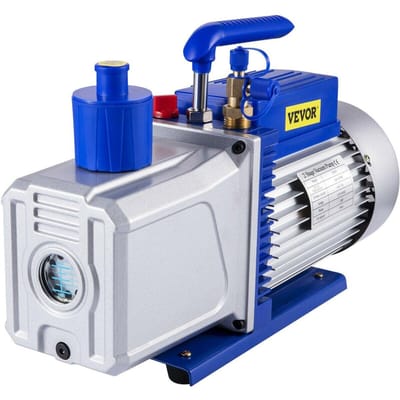 Pompe à Vide 2 Étages 10CFM, Pompe à Vide pour Réfrigérant 1HP, Conditionnement AC Double Étage pour Emballage Alimentaire Congelé Réparation Automobile