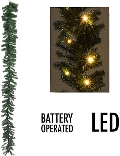 Guirlande met 35 LED's - 270 cm - Met timer - Werkt op batterijen