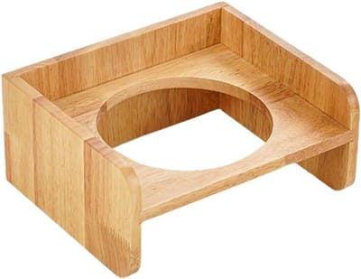 Hondenbak standaard - Huisdier voerstation - Comfortabel voeren - Verhoogd houten ontwerp - 198 x 165 x 88 cm - Houtkleur
