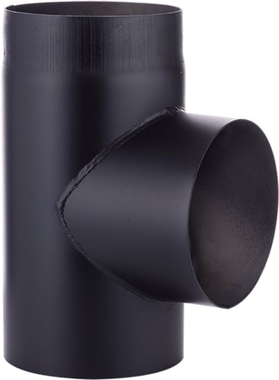 T-stuk 90° Ø180 2mm zwart.