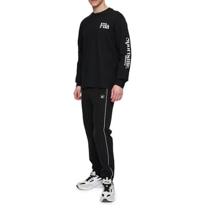 FILA Laon Oversized Long Sleeve Black Maat: XS | Sport Shirts Outlet | Heren | Zwart