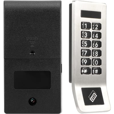 Serrure électronique à code avec clavier numérique et mot de passe pour casier de sauna gray