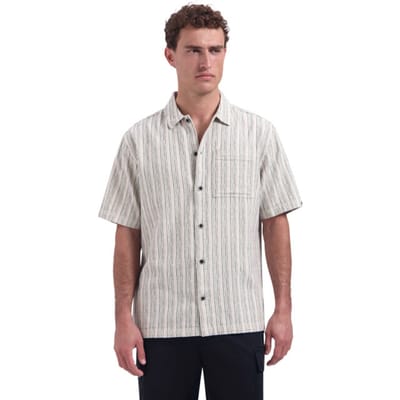 Overhemd met korte mouwen en veelkleurige strepen