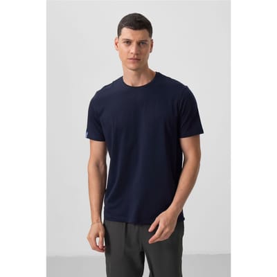 Heren Katoen Elastaan Rondhals T-Shirt