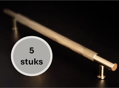 LUXE Handgrepen Goud (Glanzend) - Handgreep Goud 192mm -5 stuks- Handgrepen kast - Meubelgrepen - Keukengreep Goud - Kastgrepen - Handgrepen keukenkastjes - Meubelgreep - Handgrepen deurtjes - handgreep keuken - Deurgreep - ladegreep -incl schroeven