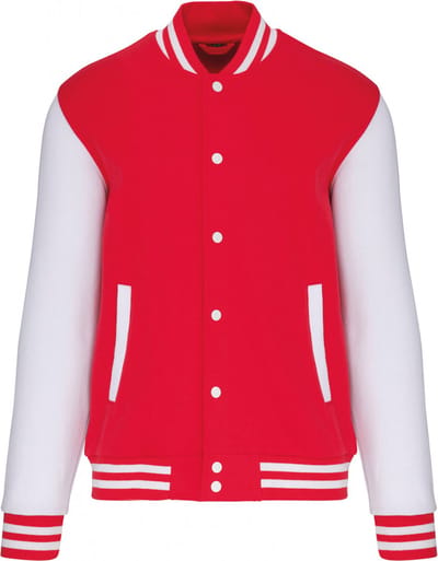 Kariban College jacket unisex K497 - Red / White - 3XL