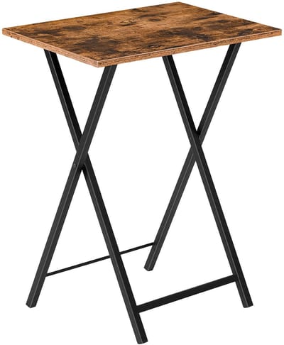 Unyqoos ® Industriële Inklapbare Bijzettafel en Banktafel met Metalen Frame voor Multifunctioneel Gebruik