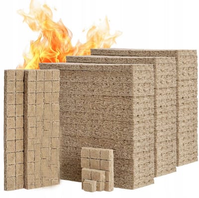 Aanmaakblokjes Voordeeldoos 2400 stuks / 6kg - van hars & wax – Natuurlijk, geurarm & krachtig | Voor haard, houtkachel, vuurkorf én barbecue |